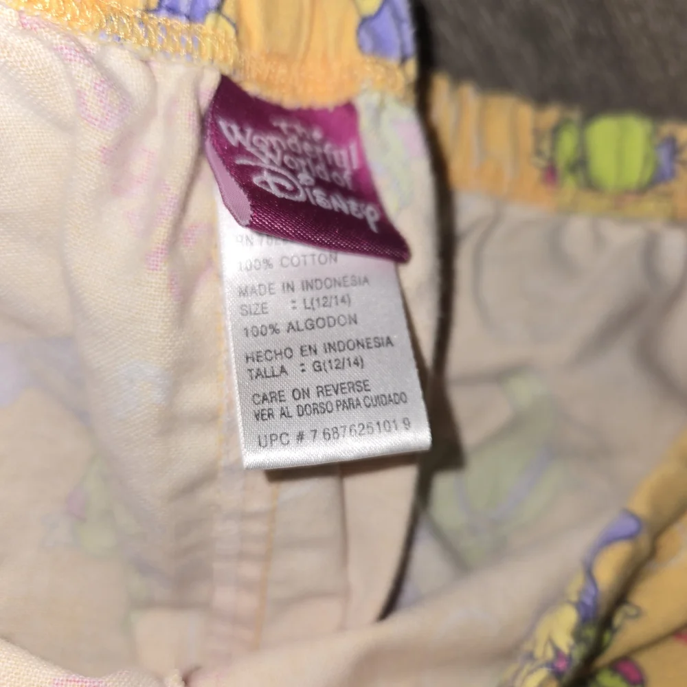 Disney Yellow Pajama‎ Bottoms with Green Dwarfs - Picture 4 of 8